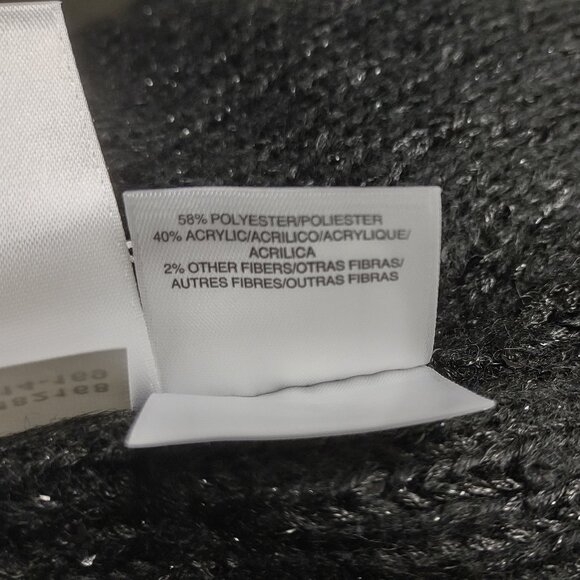 NWT Anne Klein black sparkly sequin crew neck pullover sweater ladies Large - Picture 8 of 8